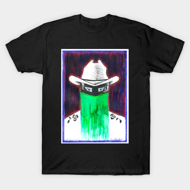 Masked Cowboy T-Shirt by Art of V. Cook